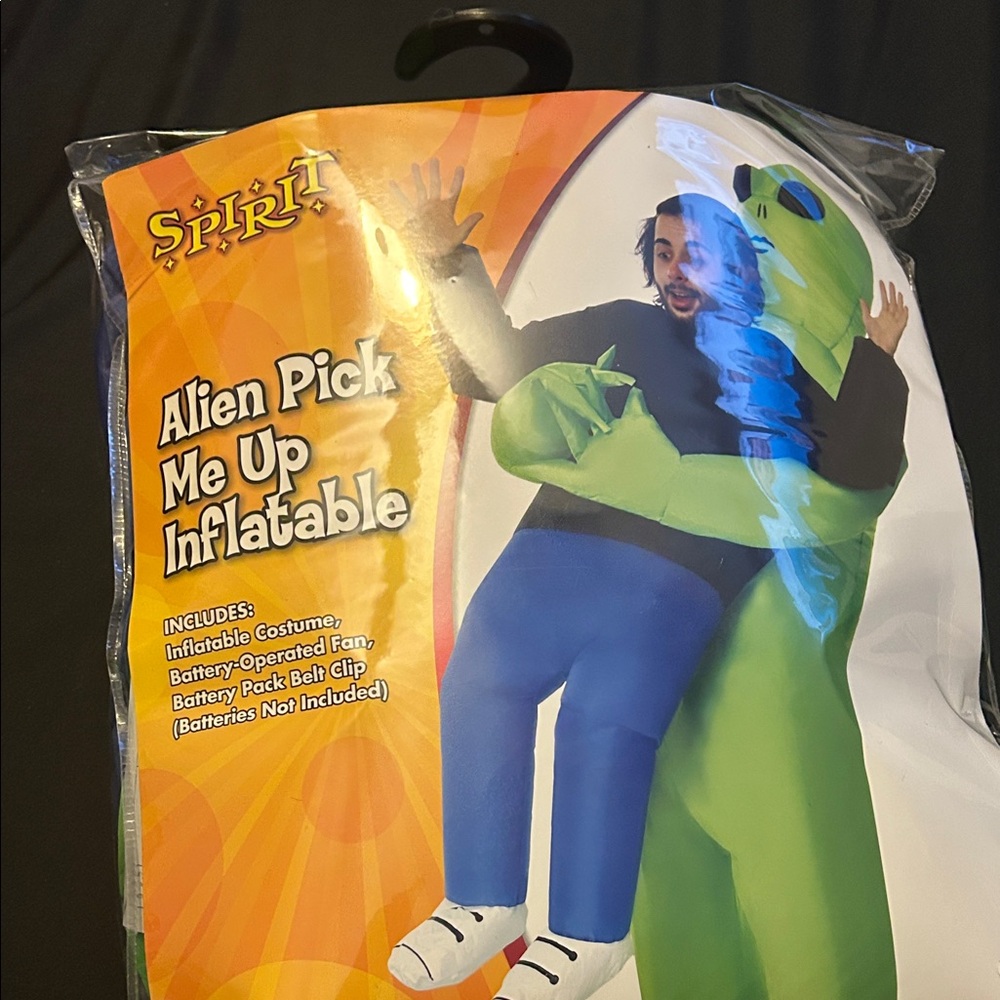 Spirit Inflatable Alien Pick Me Up Costume - Green and Blue